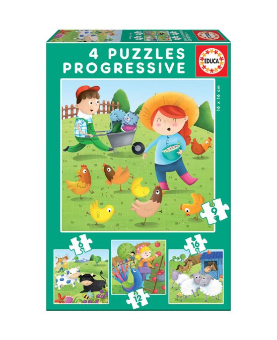 Puzzle Progressivo Animais da Quinta
