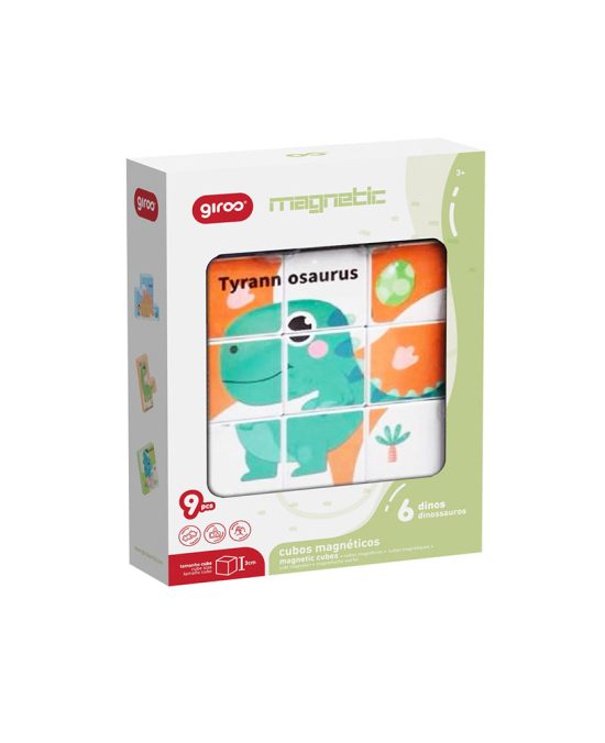 Puzzle 9 Cubos Magnéticos 6 Dinos