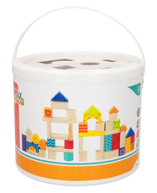 WOOMAX-JUEGO BLOQUES MADERA 50 PC