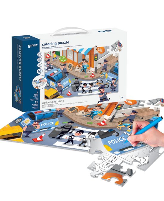 Play Puzzle Colorir 2 Faces 48 Pcs Cida